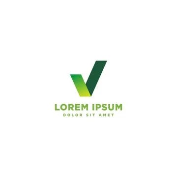 Modern tick abstract wave logo design, business icon. Geometric emblem Stock Illustration