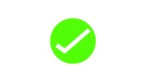 Modern Tick animation on white, Alpha Vidéo 139438381