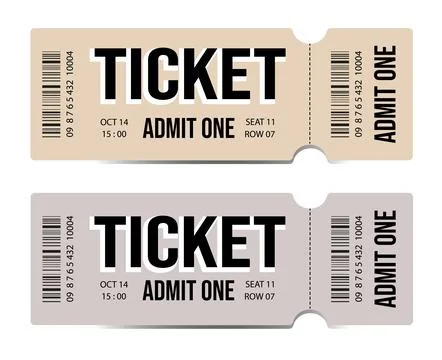 Modern ticket design Stock Illustration