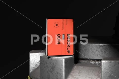 Modern Ticket Showcase Mockup Modello PSD