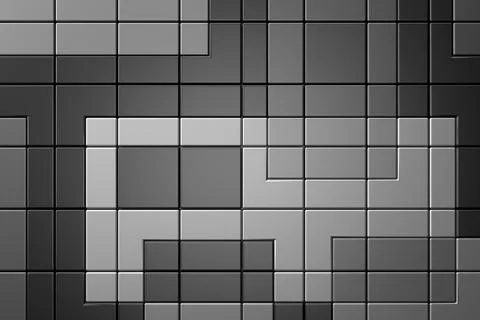 Modern tile wall. 3D rendering. Stock Illustration