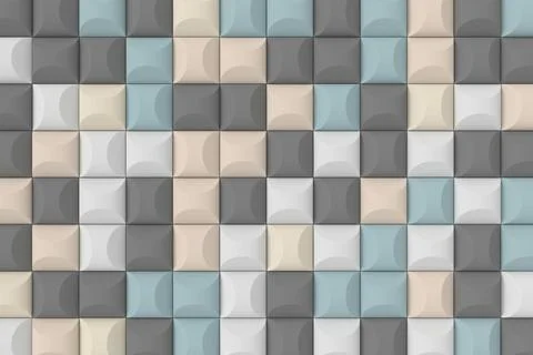 Modern tile wall. 3D rendering. Stock Illustration