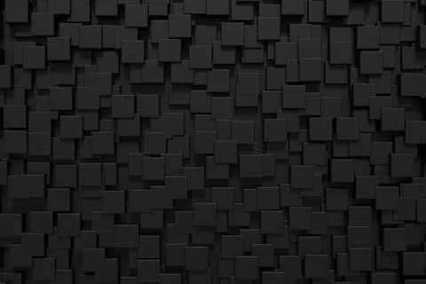 Modern tile wall. Darkness background design. 3D rendering. Stock Photos