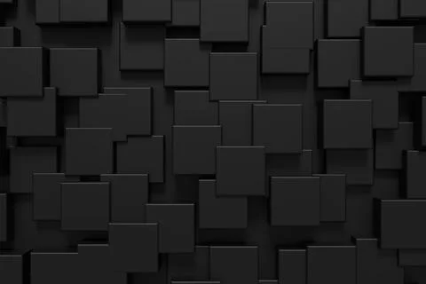 Modern tile wall. Darkness background design. 3D rendering. Stock Photos