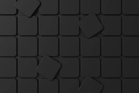 Modern tile wall. Darkness background design. 3D rendering. Foto stock