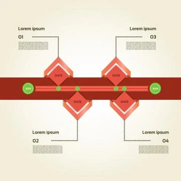 Modern timeline design template. eps 10 Stock Illustration