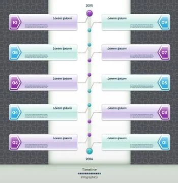 Modern timeline design template. eps 10 Stock Illustration