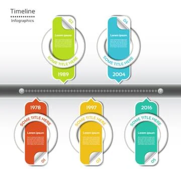 Modern timeline design template. eps 10 Stock Illustration
