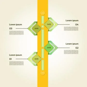 Modern timeline design template Stock Illustration