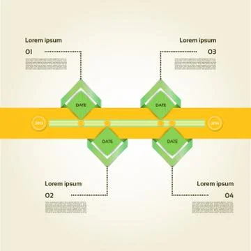 Modern timeline design template Stock Illustration