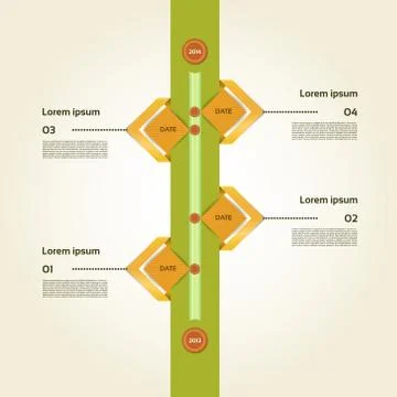 Modern timeline design template Stock Illustration