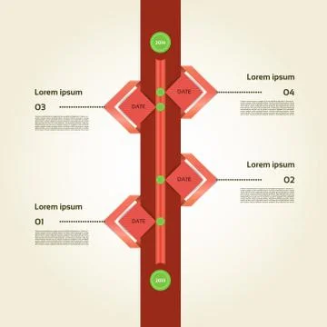Modern timeline design template Stock Illustration