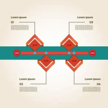 Modern timeline design template Stock Illustration