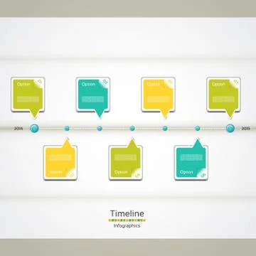 Modern timeline design template Stock Illustration