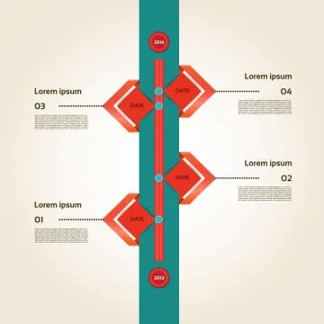Modern timeline design template Stock Illustration