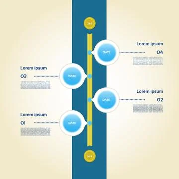 Modern timeline design template Stock Illustration