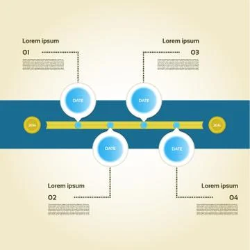 Modern timeline design template Stock Illustration