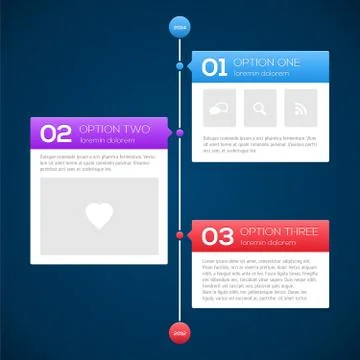 Modern timeline design template Stock Illustration