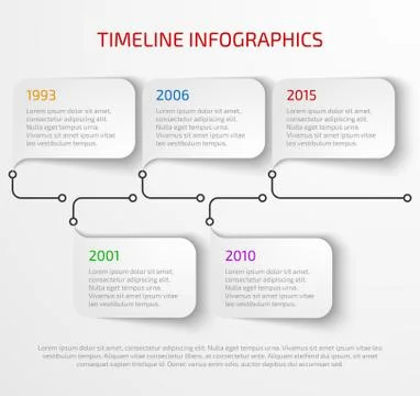 Modern timeline infographic Stock Illustration