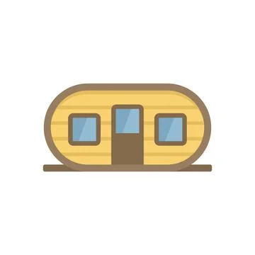 Modern tiny house offering minimalistic living in nature Stock Illustration