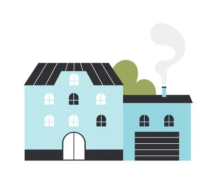 Modern tiny village house Stock Illustration