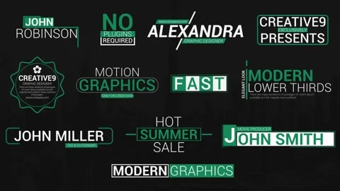 Modern Title Animations Stock After Effects