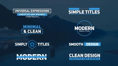 Modern Titles Stockmateriaal After Effects