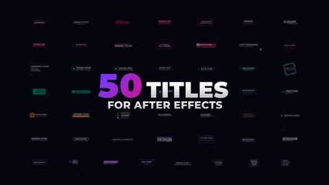 Modern Titles Stock After Effects