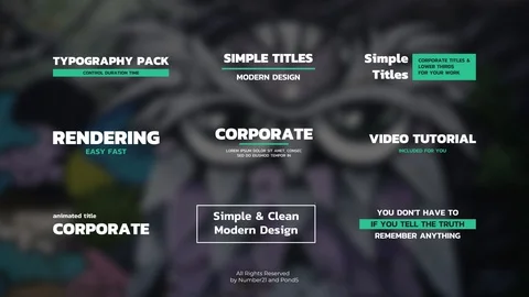Modern Titles  After Effects	Stock