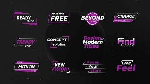 Modern Titles Stock After Effects