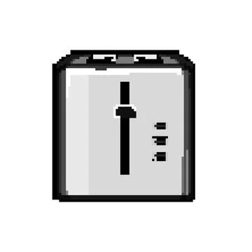 Modern toaster bread pixel art vector illustration 스톡 일러스트