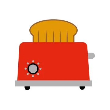 Modern toaster icon. Toasted bread. Breakfast. Stock Illustration