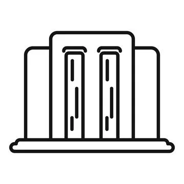 Modern toaster warming up bread slices icon Stock Illustration