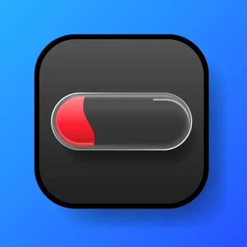 Modern Toggle Switch Button UI Icon Design Concept Illustrazione stock