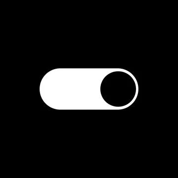 Modern toggle switch icon for user interface design with transparent background Stock Illustration