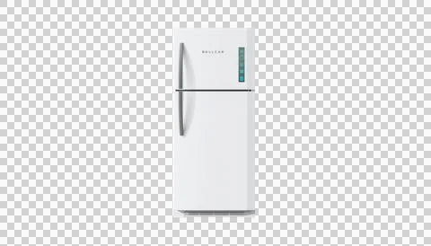 Modern top-mount refrigerator featuring a clean white finish Stock Illustration