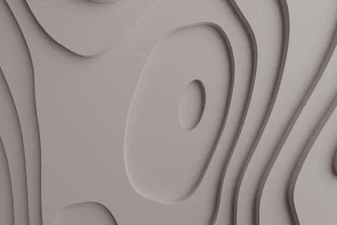 Modern topographic design with wavy layered gray surface Stock Illustration