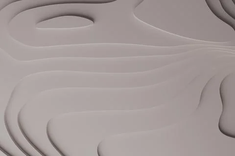 Modern topographic design with wavy layered gray surface Stock Illustration