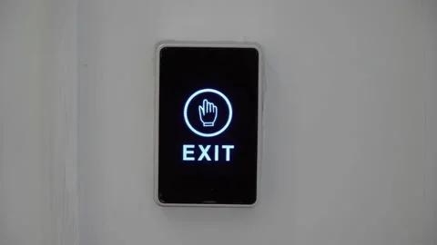 Modern touch button for exit 스톡 동영상 164179703