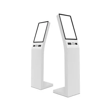 Modern Touch Screen Payment Terminal, Side View Stock Illustration