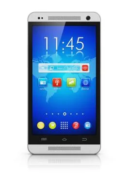 Modern touchscreen smartphone Illustrazione stock