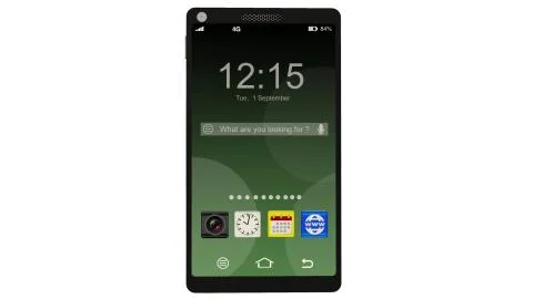 Modern touchscreen smartphone isolated on white Stock-Illustration