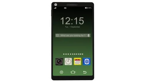 Modern touchscreen smartphone isolated on white Stock-Illustration