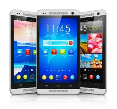 Modern touchscreen smartphones 스톡 일러스트