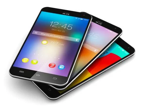 Modern touchscreen smartphones Stock Illustration