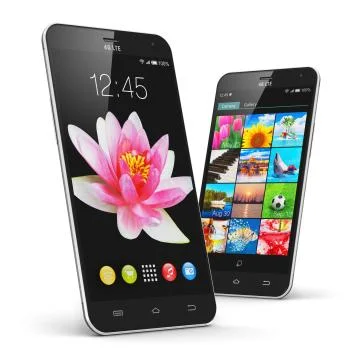 Modern touchscreen smartphones Stock Illustration