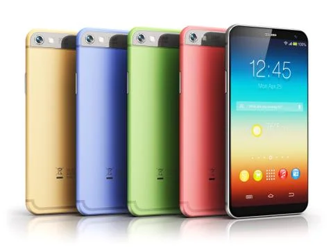 Modern touchscreen smartphones Ilustração Stock