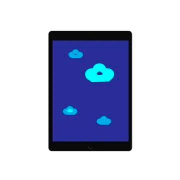 Modern touchscreen tablet realistic.Catchy mockup vector concept Stock Illustration
