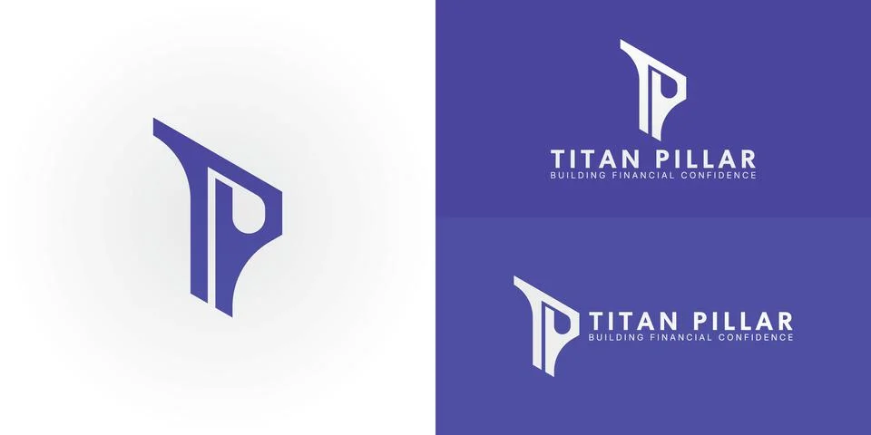 Modern TP's initial logo, specifically designed for financial consulting Stock Illustration