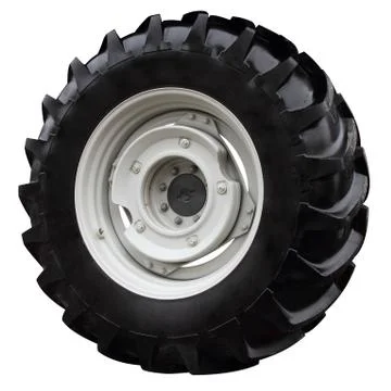 Modern tractor wheel Stock Photos
